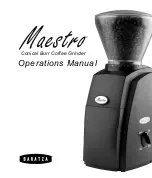 Baratza Maestro User Manual preview