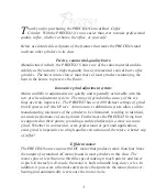Preview for 3 page of Baratza Preciso Operation Manual