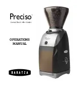 Preview for 1 page of Baratza Preciso User Manual