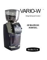 Baratza VARIO-W Operation Manual предпросмотр