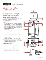 Preview for 1 page of Baratza Vario W+ Quick Start Manual