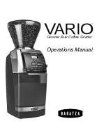 Baratza Vario+ Operation Manual предпросмотр