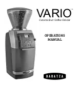 Baratza Vario+ User Manual предпросмотр