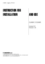 Preview for 1 page of Barazza B120 M Series Instructions For Installation Manual