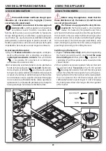 Предварительный просмотр 22 страницы Barazza PIBF361DZI Installation And Use Manual