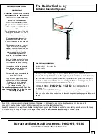 Предварительный просмотр 3 страницы Barbarian Basketball Systems The Raider Series Installation Instructions Manual