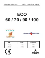 Preview for 1 page of barbas ECO 60 Directions For Use / Installation Instructions