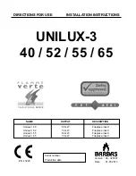 barbas Unilux-3 40 Installation Instructions Manual предпросмотр