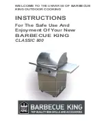 Barbecue King CLASSIC 800 Instructions Manual предпросмотр