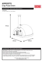 Preview for 1 page of Barbeques Galore ARROSTO PIZCLAY800 User Instructions