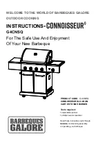 Barbeques Galore Connoisseur 0 Instructions Manual preview