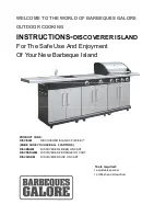 Barbeques Galore Discoverer Island Instructions Manual предпросмотр