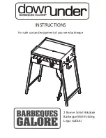 Barbeques Galore downunder G2DLK Instructions Manual preview