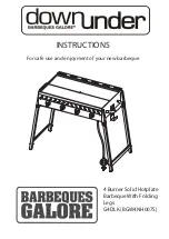 Preview for 1 page of Barbeques Galore Downunder G4DLK Instructions Manual