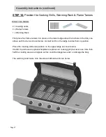 Preview for 17 page of Barbeques Galore G4ARCM Instructions For Assembly And Use