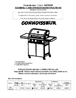 Barbeques Galore G4CNSM Assembly And Operation Instructions Manual preview