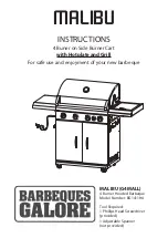 Barbeques Galore MALIBU Assembly & Instruction Manual preview