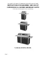 Barbeques Galore MC2CBL Instructions For Assembly And Use preview