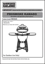 Barbeques Galore PROSMOKE KAMADO Assembly And Operating Instructions Manual preview