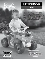 Barbie LIL' TRAIL RIDER Owner'S Manual With Assembly Instructions preview