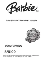 Preview for 1 page of Barbie Tune Blossom BAR100 Owner'S Manual