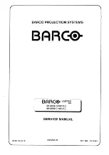 Предварительный просмотр 1 страницы Barco 800 Series Service Manual