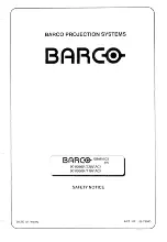 Предварительный просмотр 4 страницы Barco 800 Series Service Manual