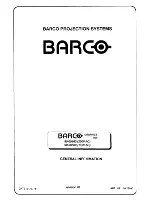 Предварительный просмотр 10 страницы Barco 800 Series Service Manual