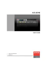 Предварительный просмотр 1 страницы Barco ACS-2048 User Manual