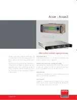 Preview for 1 page of Barco ACSAR Specifications