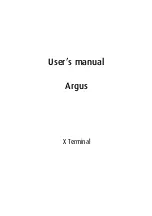 Preview for 1 page of Barco Argus X Terminal User Manual