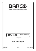 Barco BarcoData 2100 LC Installation Manual предпросмотр