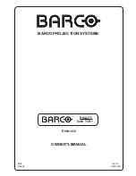 Preview for 3 page of Barco BARCOREALITY 8200TCR+ Owner'S Manual