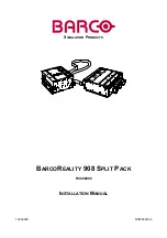 Barco BarcoReality 908 Installation Manual preview