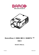 Barco BARCOREALITY SIM 6 MK II + WARP 6 Owner'S Manual preview