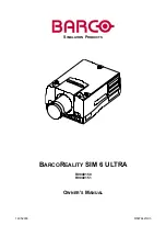 Предварительный просмотр 1 страницы Barco BarcoReality SIM6 Ultra R9040150 Owner'S Manual