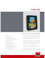 Preview for 1 page of Barco CHDD–268 Specifications