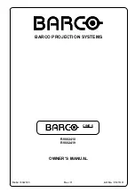 Предварительный просмотр 1 страницы Barco Cine 5 Owner'S Manual