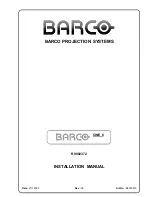 Barco CINE 6 Installation Manual предпросмотр