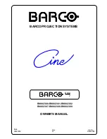 Barco Cine 7 R9002380 Owner'S Manual preview