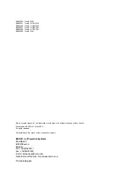 Предварительный просмотр 2 страницы Barco Cine 8 R9002390 Owner'S Manual