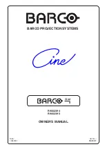 Barco Cine 8 Owner'S Manual preview