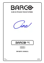 Предварительный просмотр 1 страницы Barco Cine 8 Owner'S Manual