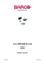 Предварительный просмотр 1 страницы Barco Cine VERSUM 50 Owner'S Manual