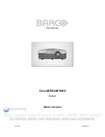 Предварительный просмотр 2 страницы Barco CINE VERSUM 60 Owner'S Manual