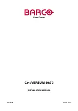 Предварительный просмотр 1 страницы Barco CINEVERSUM 60 Installation Manual