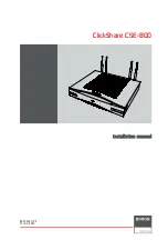 Barco ClickShare CSE-800 Installation Manual предпросмотр