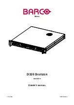 Предварительный просмотр 1 страницы Barco D320 Owner'S Manual