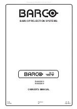 Preview for 2 page of Barco DATA 808s SP Owner'S Manual