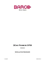 Preview for 1 page of Barco DCINE PREMIERE DP30 Installation Manuallines